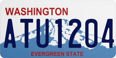 WA license plate ATU1204