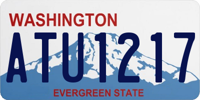 WA license plate ATU1217