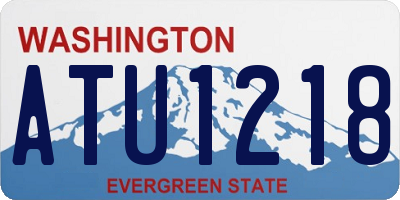 WA license plate ATU1218