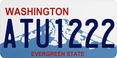 WA license plate ATU1222