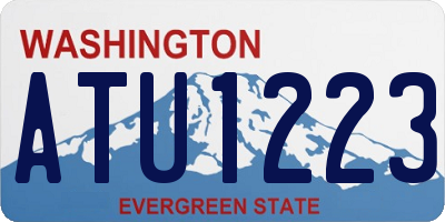 WA license plate ATU1223