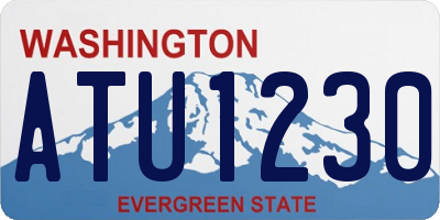 WA license plate ATU1230
