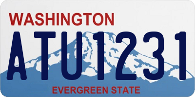 WA license plate ATU1231