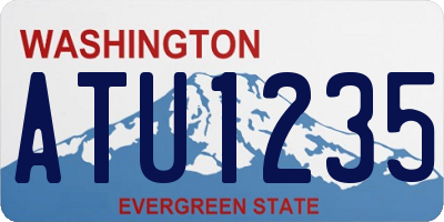 WA license plate ATU1235