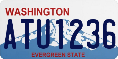 WA license plate ATU1236