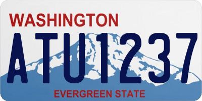 WA license plate ATU1237