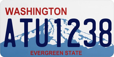 WA license plate ATU1238