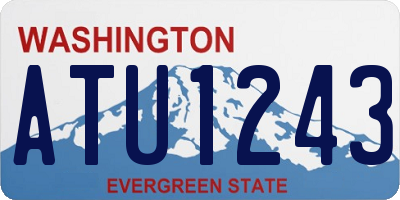 WA license plate ATU1243
