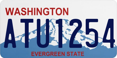 WA license plate ATU1254