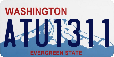 WA license plate ATU1311