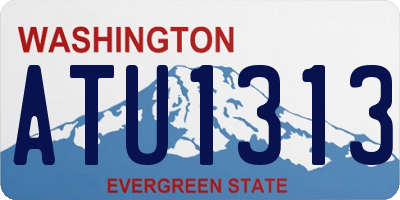 WA license plate ATU1313