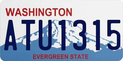 WA license plate ATU1315