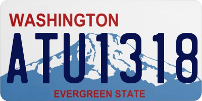 WA license plate ATU1318