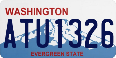 WA license plate ATU1326