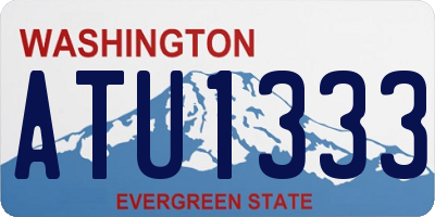 WA license plate ATU1333