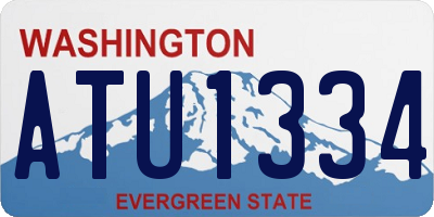 WA license plate ATU1334