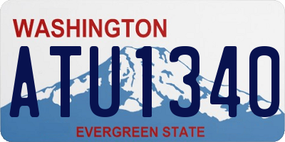 WA license plate ATU1340
