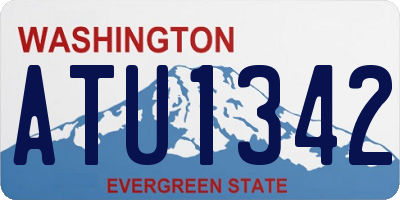 WA license plate ATU1342