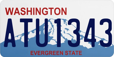 WA license plate ATU1343
