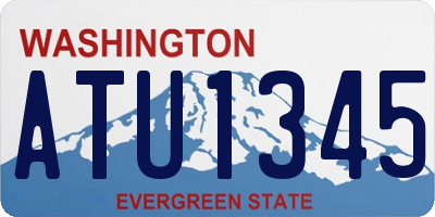 WA license plate ATU1345
