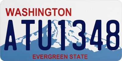 WA license plate ATU1348