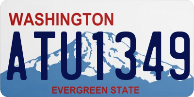WA license plate ATU1349