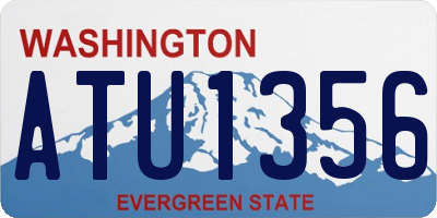 WA license plate ATU1356