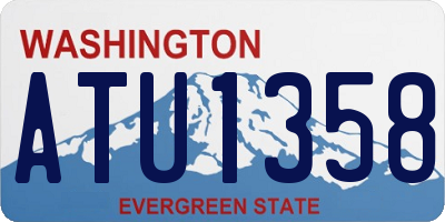 WA license plate ATU1358