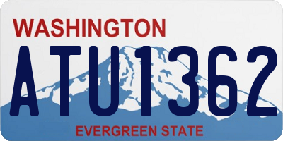 WA license plate ATU1362