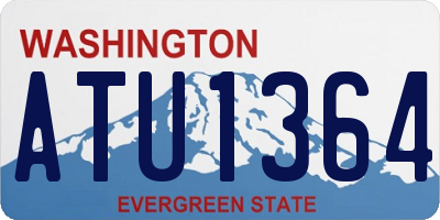 WA license plate ATU1364