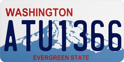WA license plate ATU1366