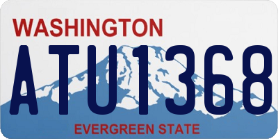 WA license plate ATU1368