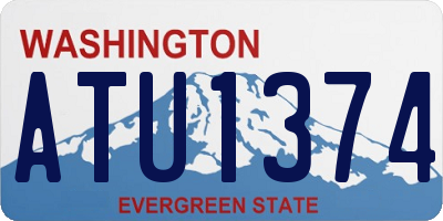 WA license plate ATU1374