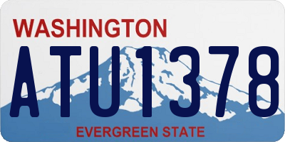 WA license plate ATU1378