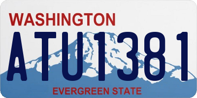 WA license plate ATU1381