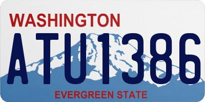 WA license plate ATU1386
