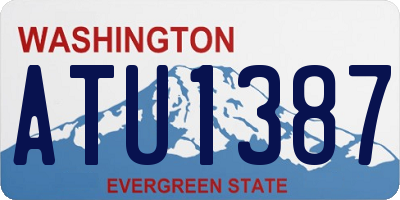 WA license plate ATU1387