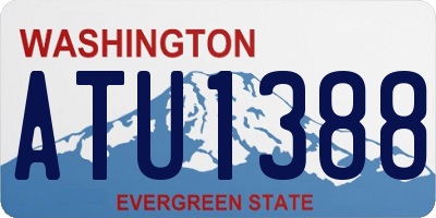 WA license plate ATU1388