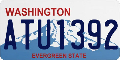 WA license plate ATU1392