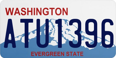 WA license plate ATU1396