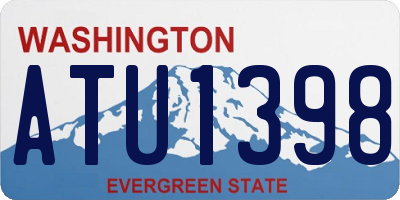 WA license plate ATU1398