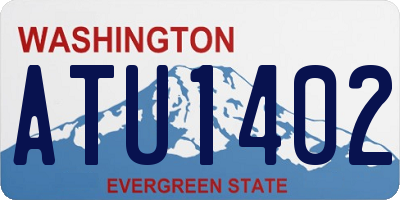 WA license plate ATU1402
