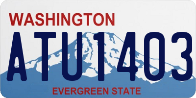 WA license plate ATU1403