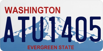 WA license plate ATU1405