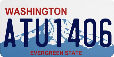 WA license plate ATU1406