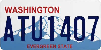 WA license plate ATU1407