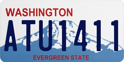 WA license plate ATU1411