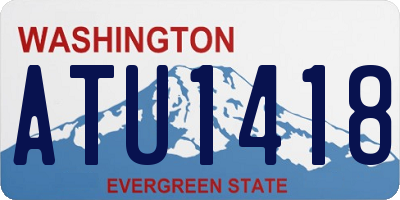 WA license plate ATU1418