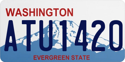 WA license plate ATU1420