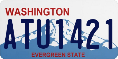 WA license plate ATU1421